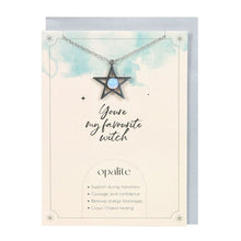 Load image into Gallery viewer, Opalite Star Necklace Card
