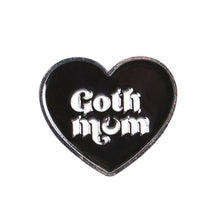 Load image into Gallery viewer, Goth Mum Pin Badge
