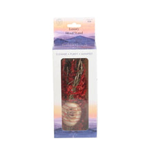 Load image into Gallery viewer, 6in Ritual Wand Smudge Stick with Rosemary, Sage and Red Jasper

