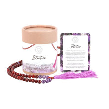 Load image into Gallery viewer, Intuition Rosewood &amp; Amethyst Mallah Necklace
