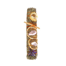 Load image into Gallery viewer, 9in Ritual Wand Smudge Stick with Rosemary, Lavender, and Orange
