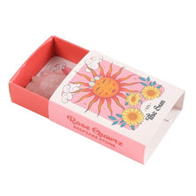 Load image into Gallery viewer, Rose Quartz Crystal Sun Keepsake Stone in a Box
