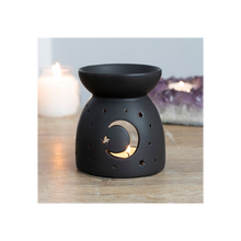 Load image into Gallery viewer, Black Mystical Moon Cut Out Oil Burner
