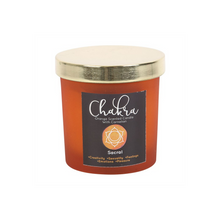 Load image into Gallery viewer, Sacral Chakra Orange Crystal Chip Candle
