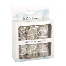 Load image into Gallery viewer, Set of 3 White Sage Smudge Wands
