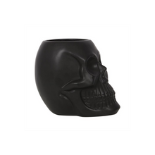 Load image into Gallery viewer, Black Skull Plant Pot
