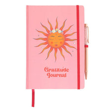 Load image into Gallery viewer, The Sun Gratitude Journal with Rose Quartz Pen
