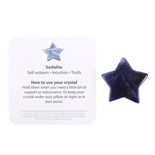 Load image into Gallery viewer, Lucky Stars Lucky Sodalite Crystal Star in a Bag

