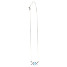 Load image into Gallery viewer, Opalite Triple Moon Necklace Card
