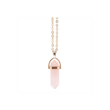 Load image into Gallery viewer, Rose Quartz Crystal Necklace Card
