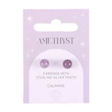 Load image into Gallery viewer, Amethyst Semi Precious Crystal Earrings
