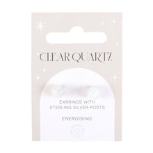 Load image into Gallery viewer, Clear Quartz Semi Precious Crystal Earrings
