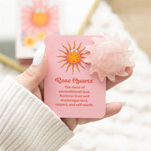 Load image into Gallery viewer, Rose Quartz Crystal Sun Keepsake Stone in a Box
