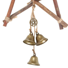 Load image into Gallery viewer, 30cm Witches Welcome Willow Pentagram Sign with Bells

