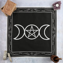 Load image into Gallery viewer, 70x70cm Triple Moon Altar Cloth
