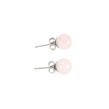 Load image into Gallery viewer, Rose Quartz Semi Precious Crystal Earrings
