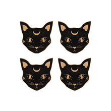 Load image into Gallery viewer, Mystic Mog Cat Face Coaster Set
