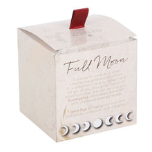 Load image into Gallery viewer, Full Moon Eucalyptus Manifestation Candle with Tiger&#39;s Eye
