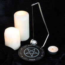 Load image into Gallery viewer, Gothic Pentagram Pendulum Decision Maker
