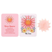 Load image into Gallery viewer, Rose Quartz Crystal Sun Keepsake Stone in a Box
