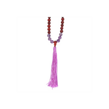 Load image into Gallery viewer, Intuition Rosewood &amp; Amethyst Mallah Necklace
