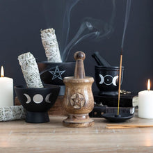 Load image into Gallery viewer, Soap Stone Triple Moon Pestle and Mortar
