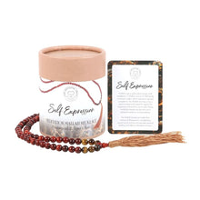 Load image into Gallery viewer, Self Expression Rosewood &amp; Tiger&#39;s Eye Mallah Necklace
