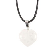 Load image into Gallery viewer, Clear Quartz Healing Crystal Heart Necklace
