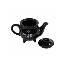 Load image into Gallery viewer, Witches Brew Black Ceramic Tea Pot
