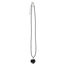 Load image into Gallery viewer, Black Obsidian Healing Crystal Heart Necklace
