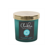 Load image into Gallery viewer, Heart Chakra Mint Crystal Chip Candle
