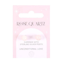 Load image into Gallery viewer, Rose Quartz Semi Precious Crystal Earrings
